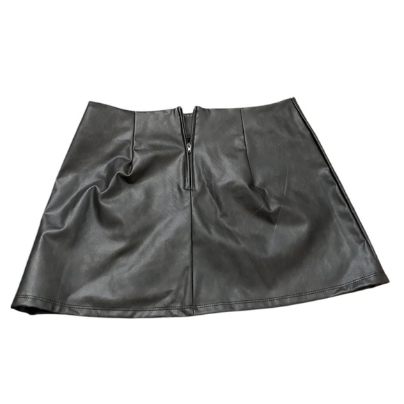 NWT Altare'd State Katarina Distressed Vegan Leather Skirt / Brown / Size M - Picture 7 of 15